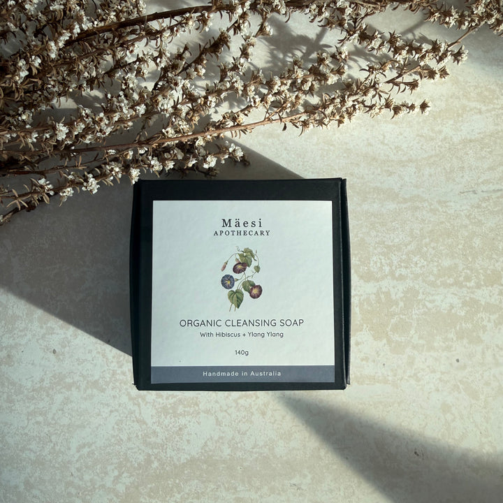Organic Cleansing Soap | Hibiscus + Ylang Ylang