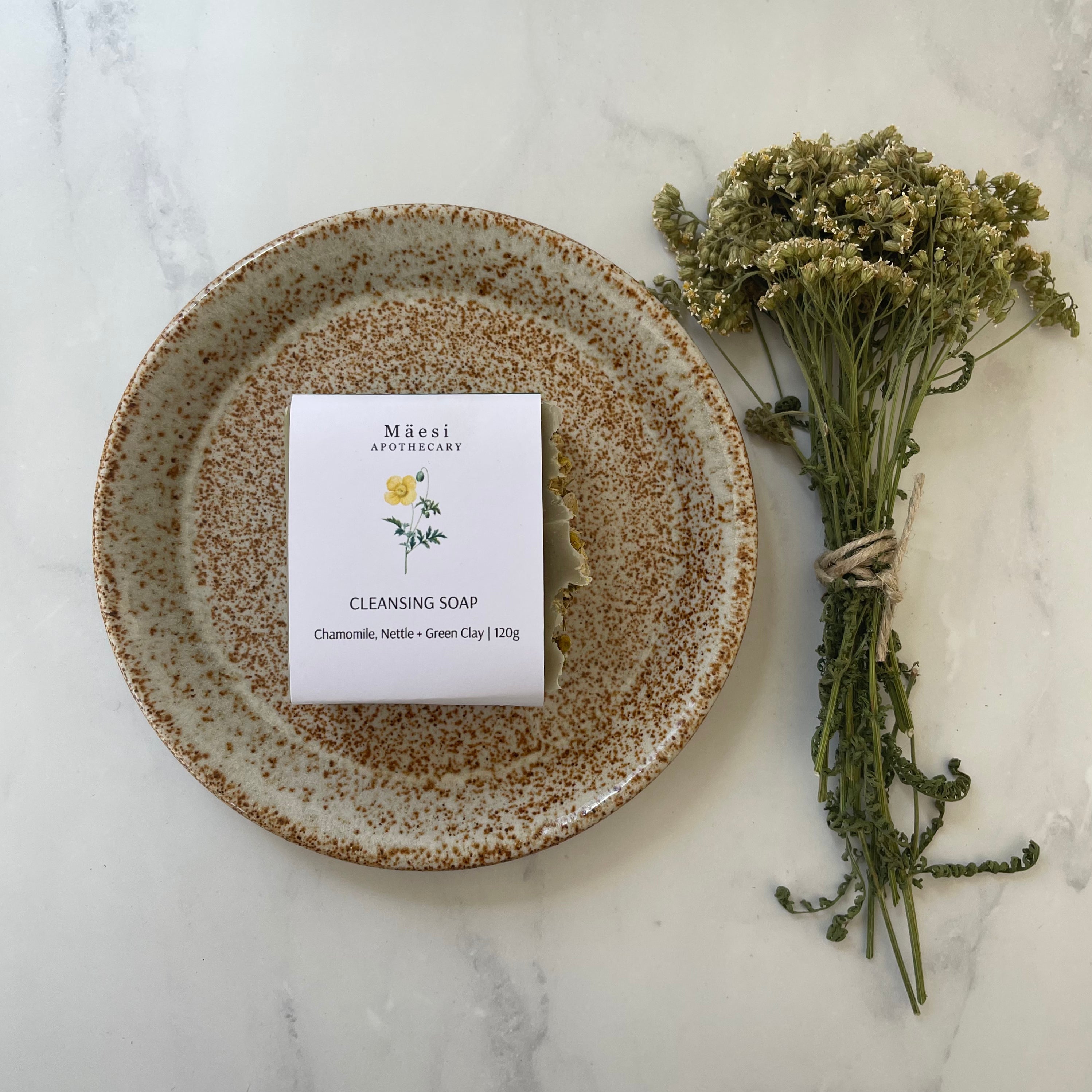 Cleansing Soap with Chamomile, Nettle + Green Clay-Soap-Mäesi Apothecary