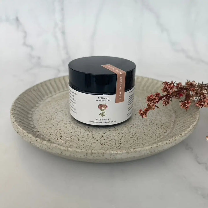 Hydrating sandalwood neroli cream for dry winter skin