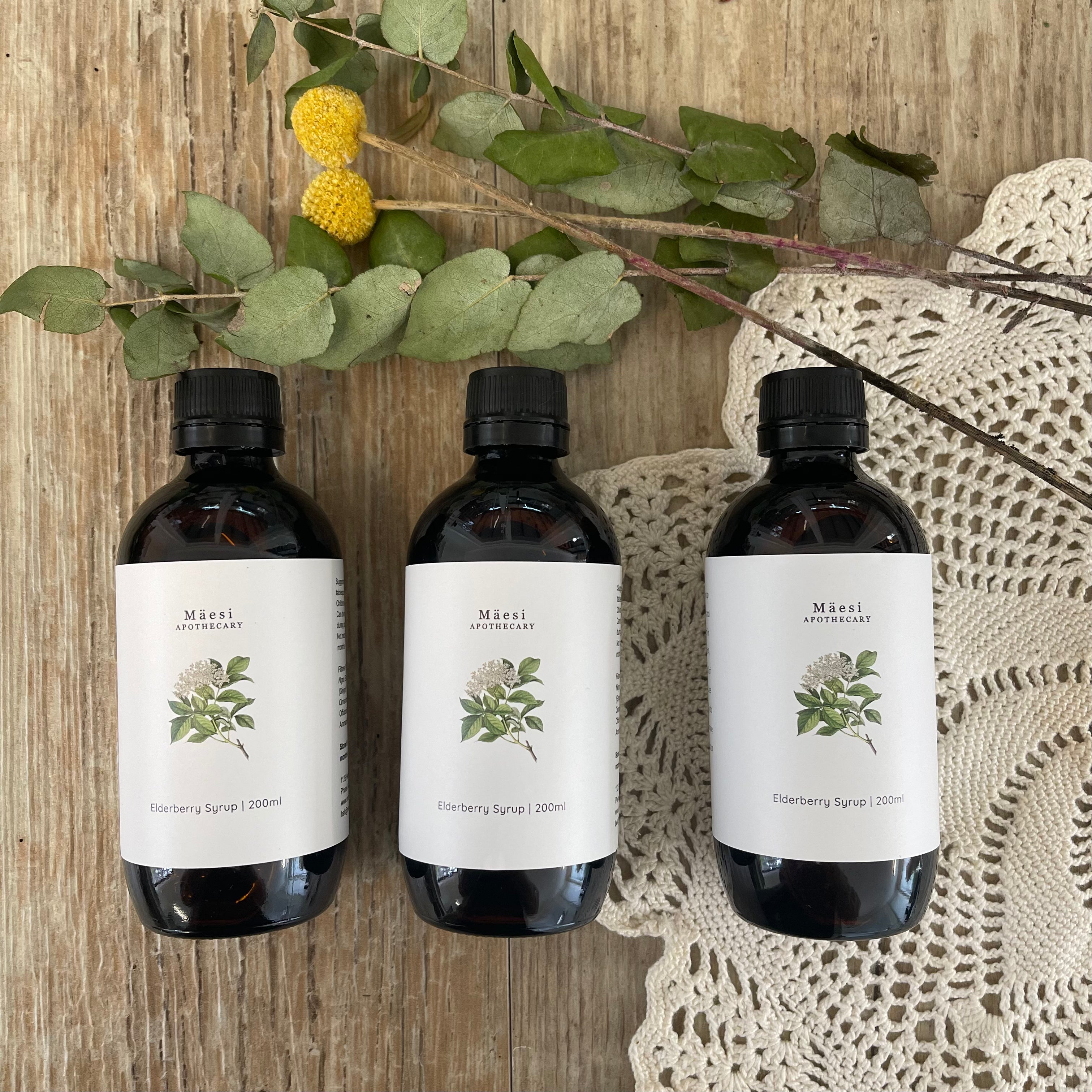 Organic Elderberry Syrup | 200mL (6 Pack) - Wholesale-Syrup-Mäesi Apothecary